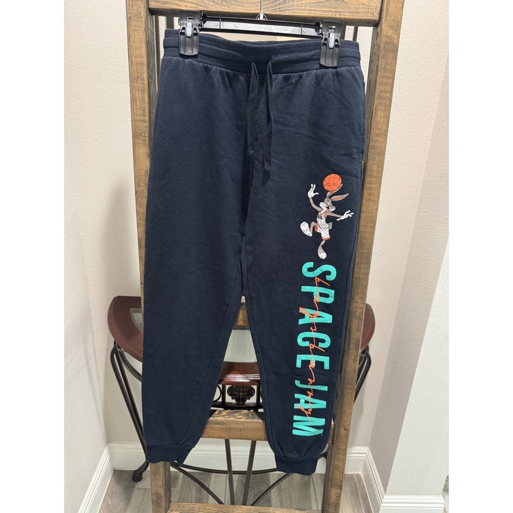 Space Jam A New Legacy Bugs Bunny Navy Blue Jogger Sweatpants Mens Medium